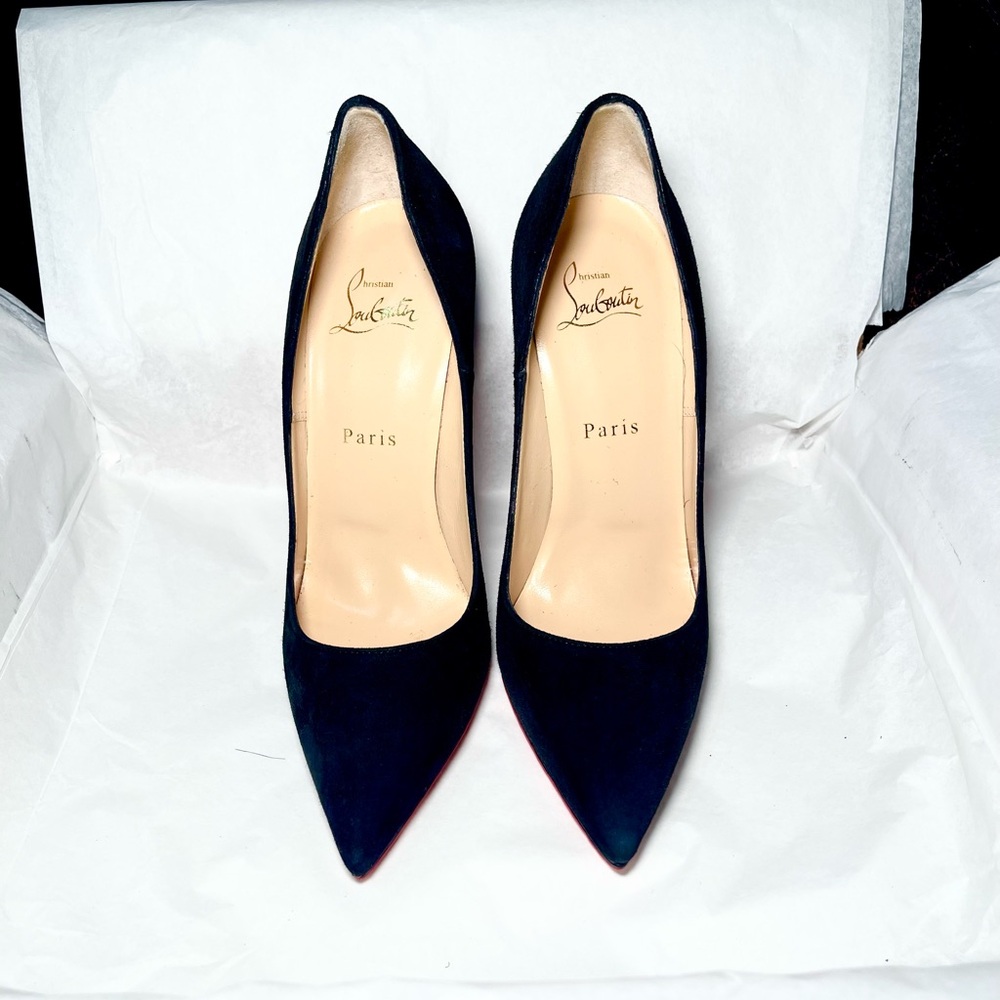 Christian Louboutin So Kate’ 120 mm Veau Velours Black Suede Stiletto Pump EU 38 - Picture 2 of 11